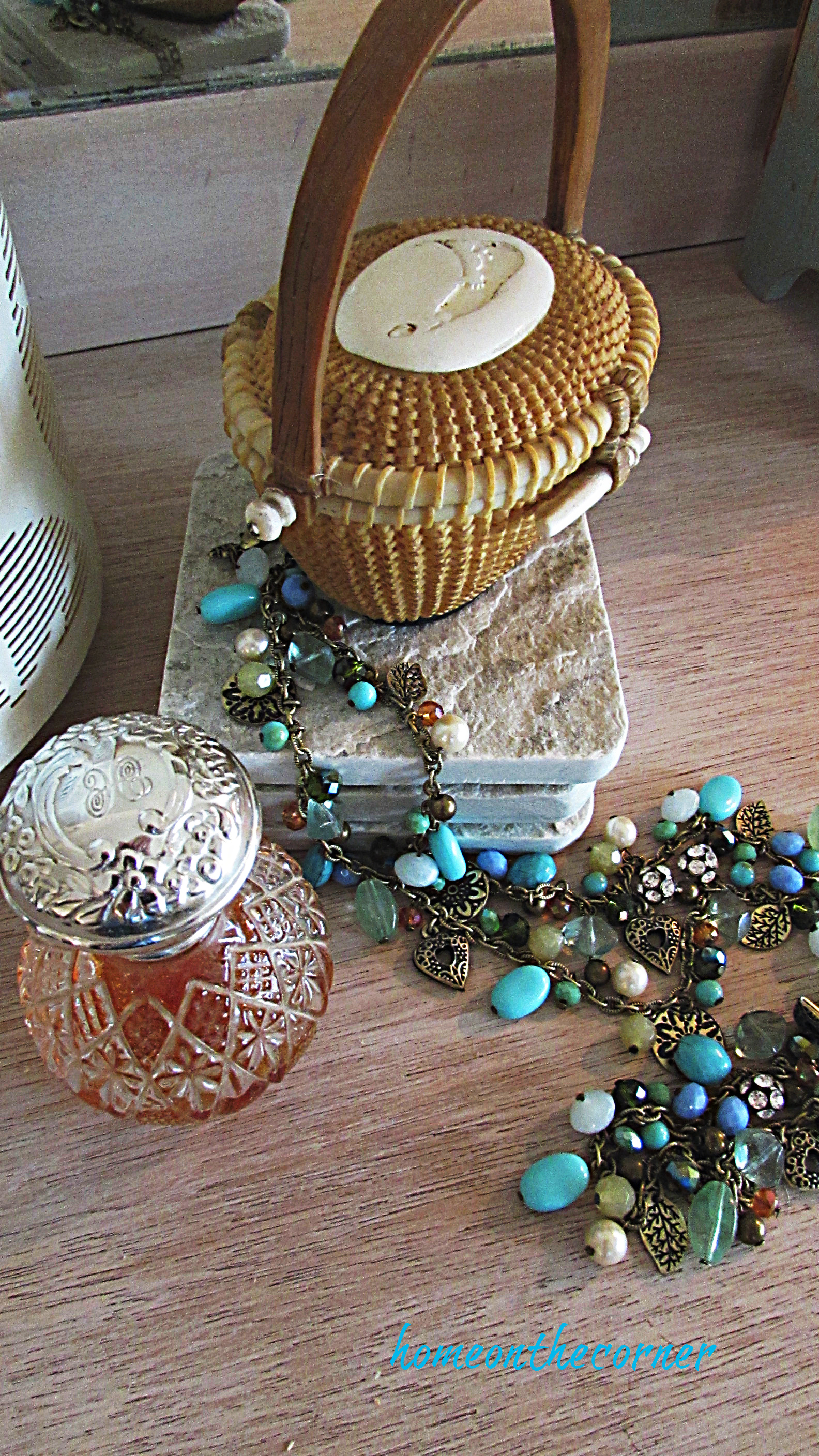 mater bedroom dresser perfume necklace