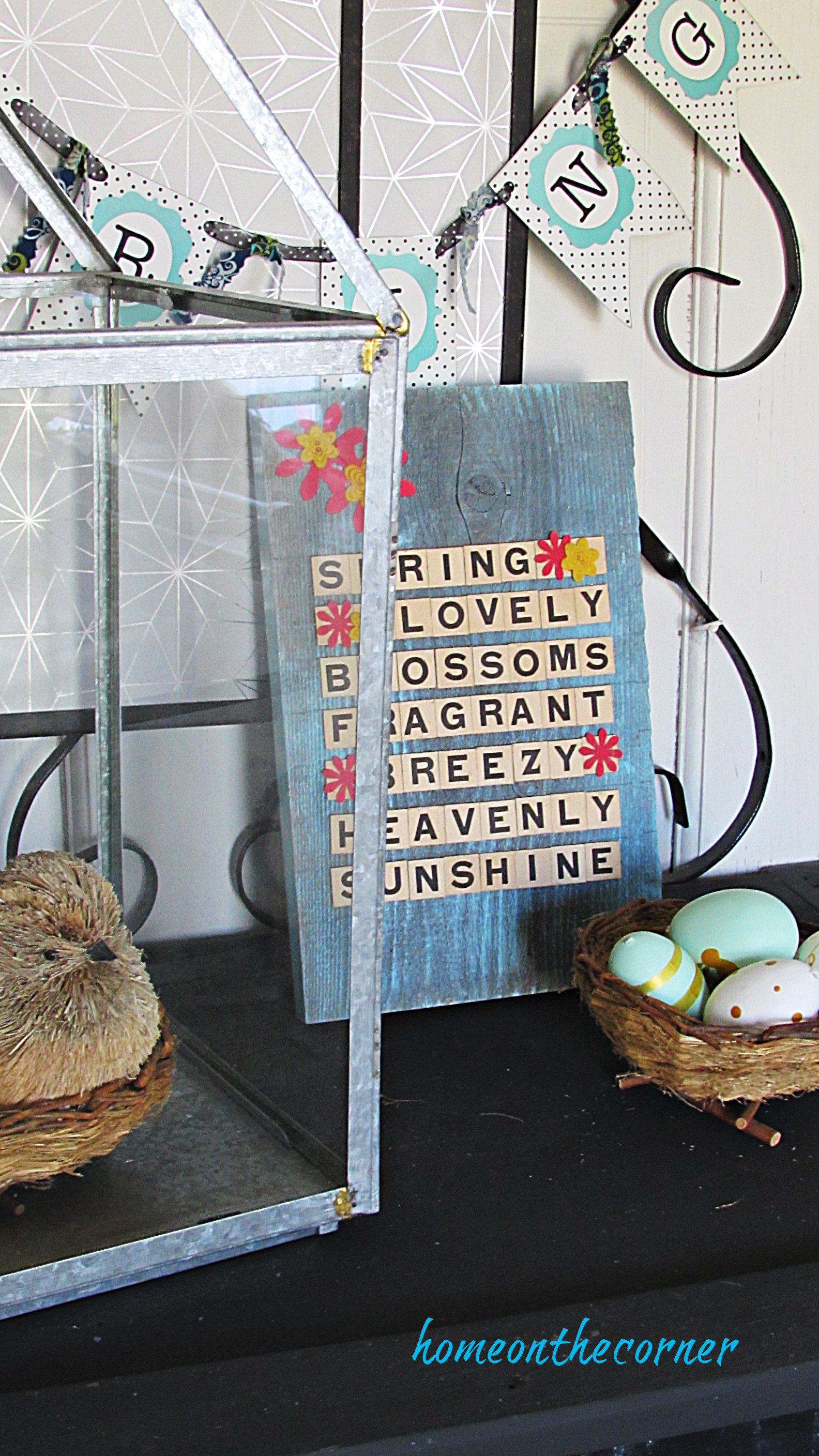 scrabble letters turquoise heavenly sunshine