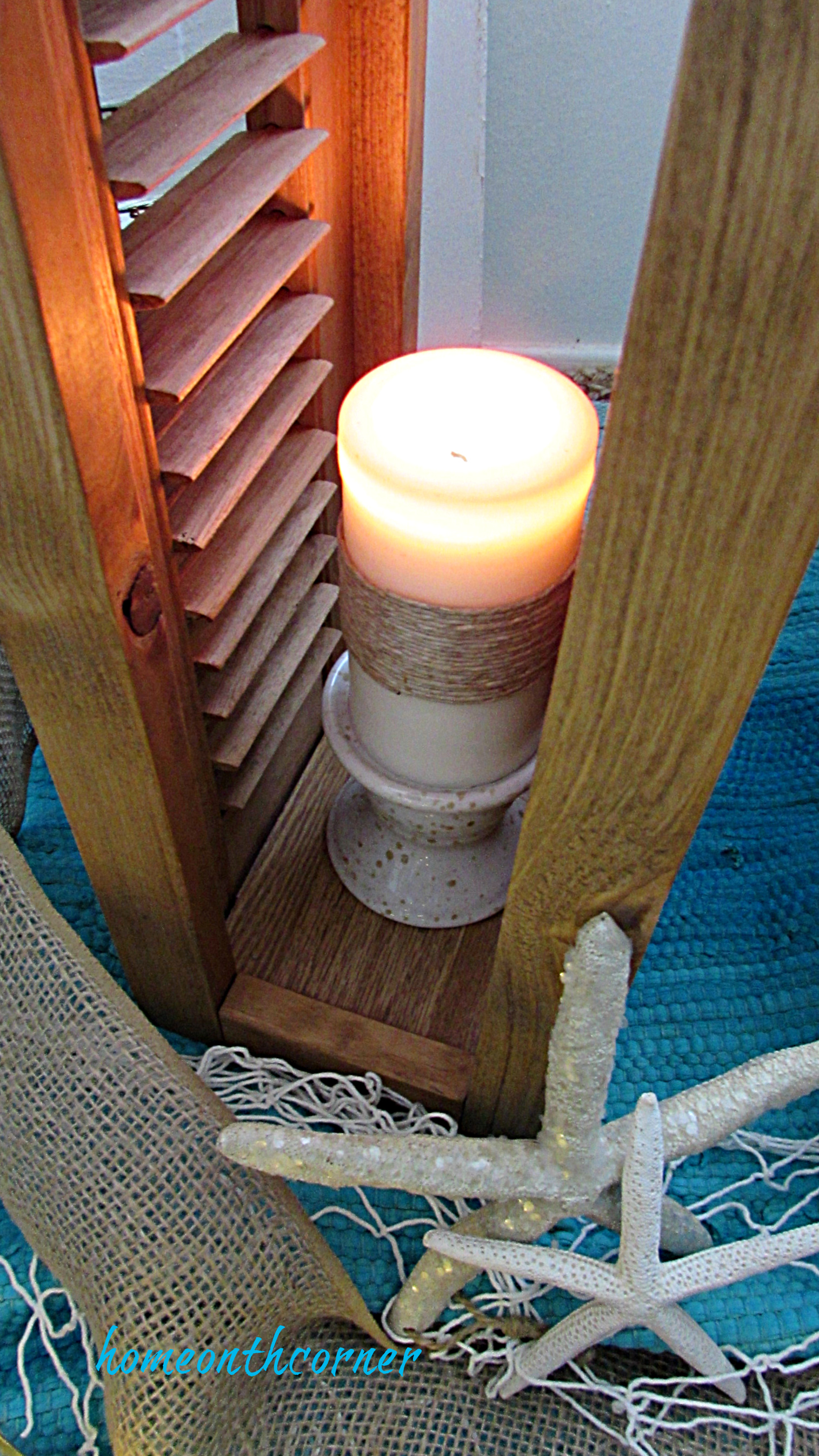 shutter lantern diy candle starfish net