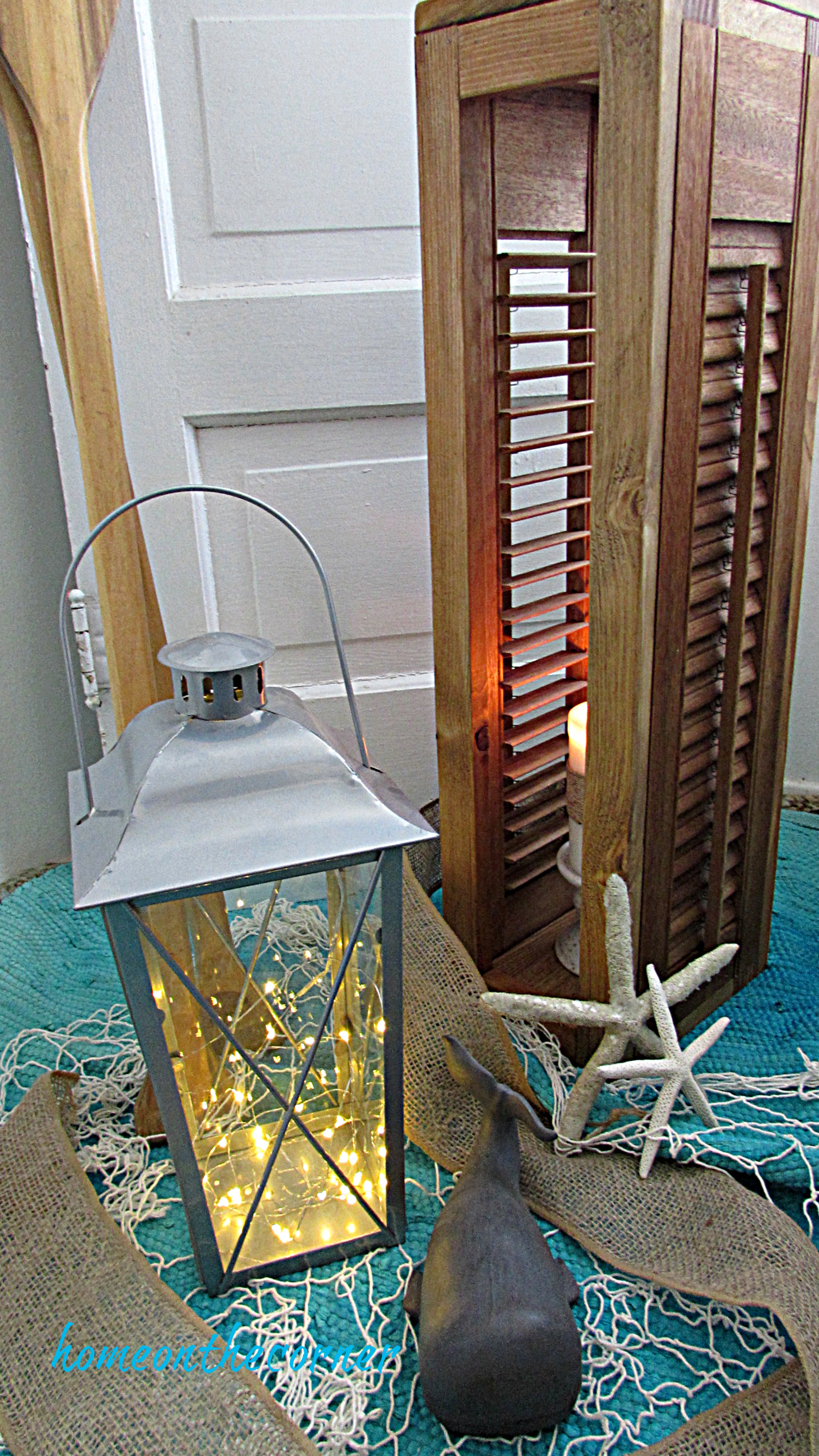 shutter lantern diy starfish coastal