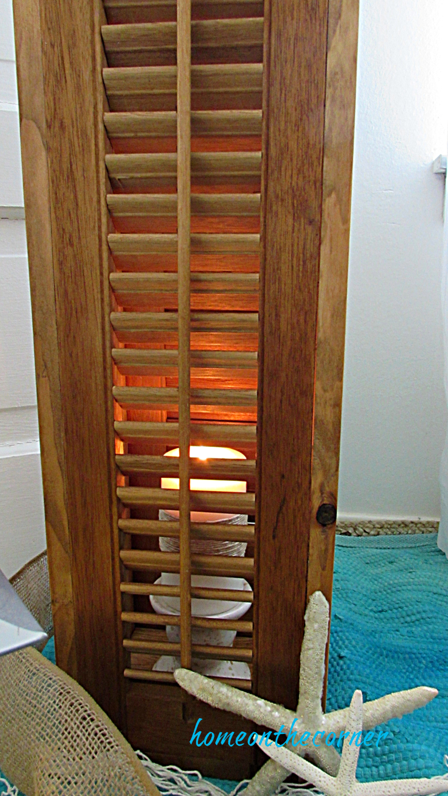 shutter lantern with candle diy