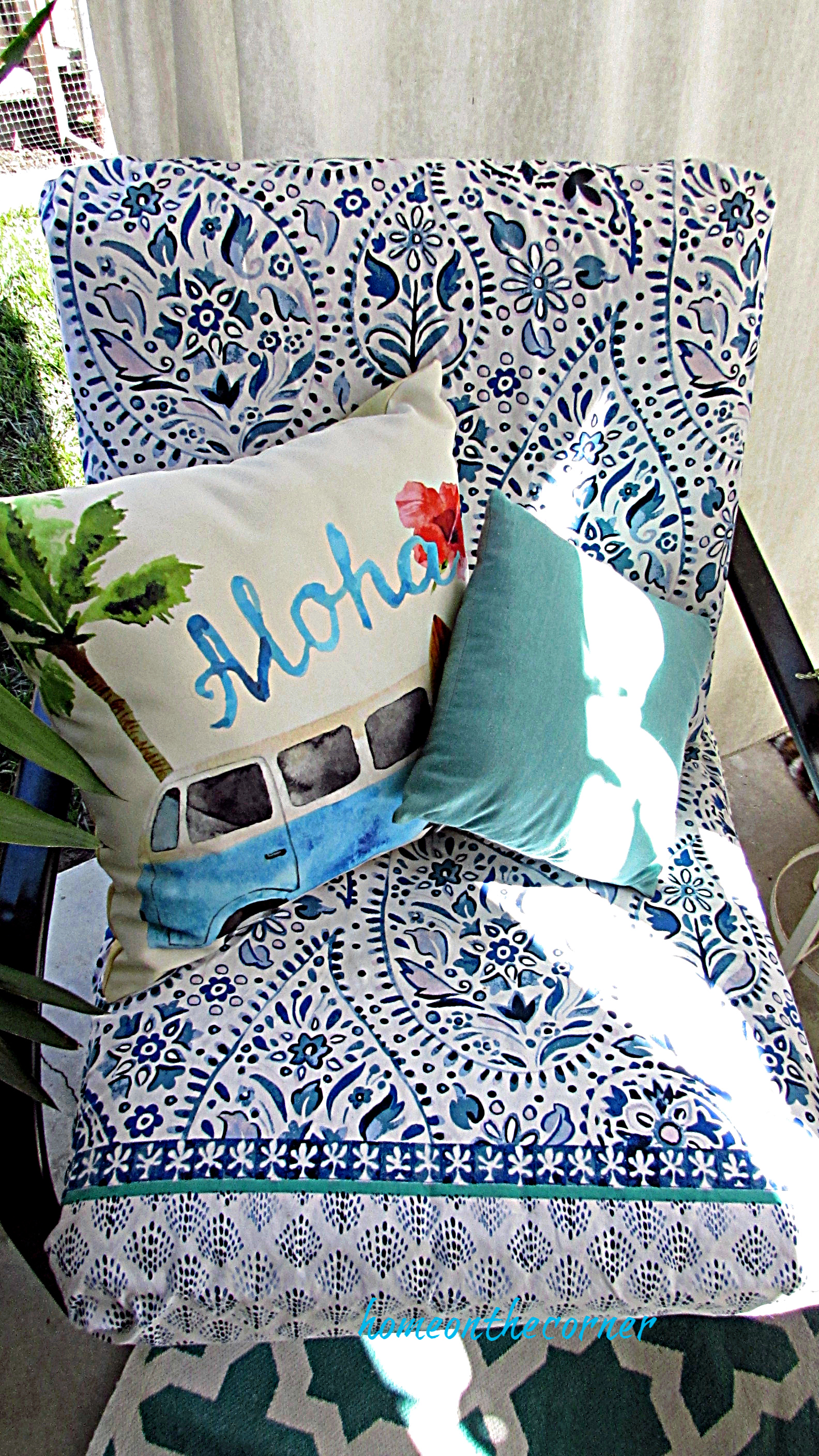 outdoor cushions recovered aloha pillow