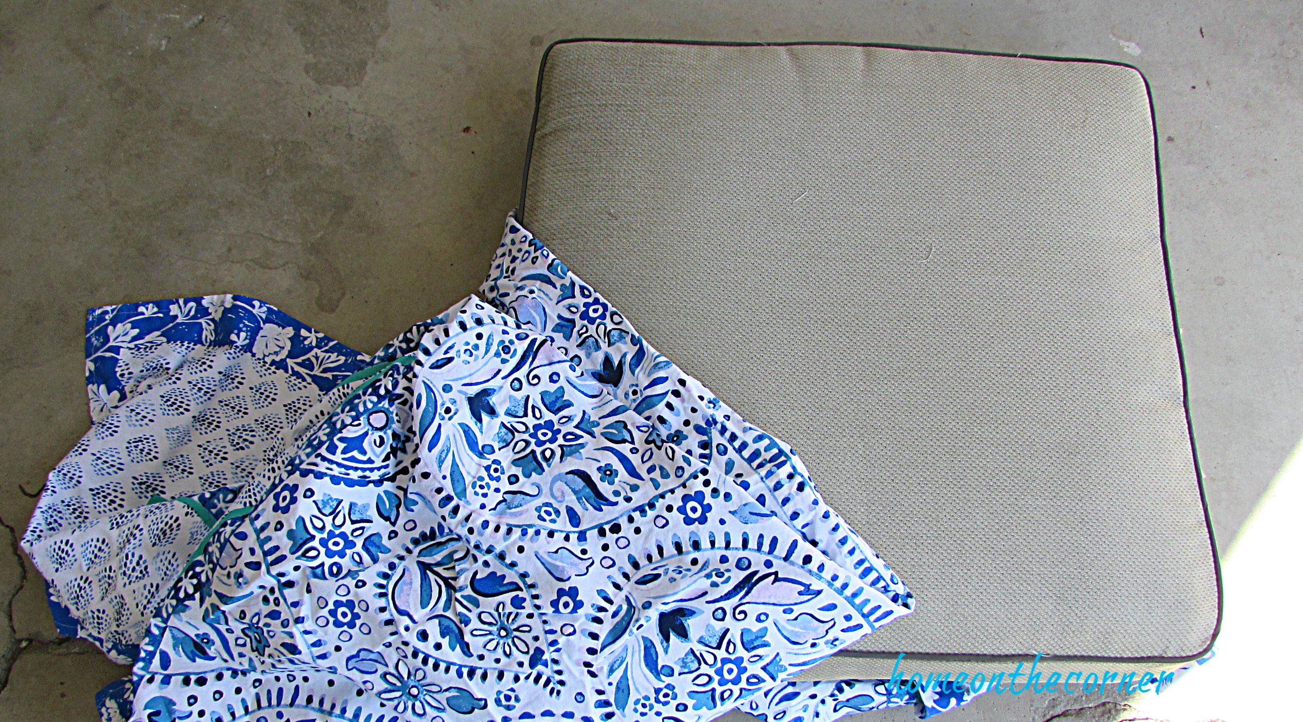 outdoor furniture makeover fabric cover