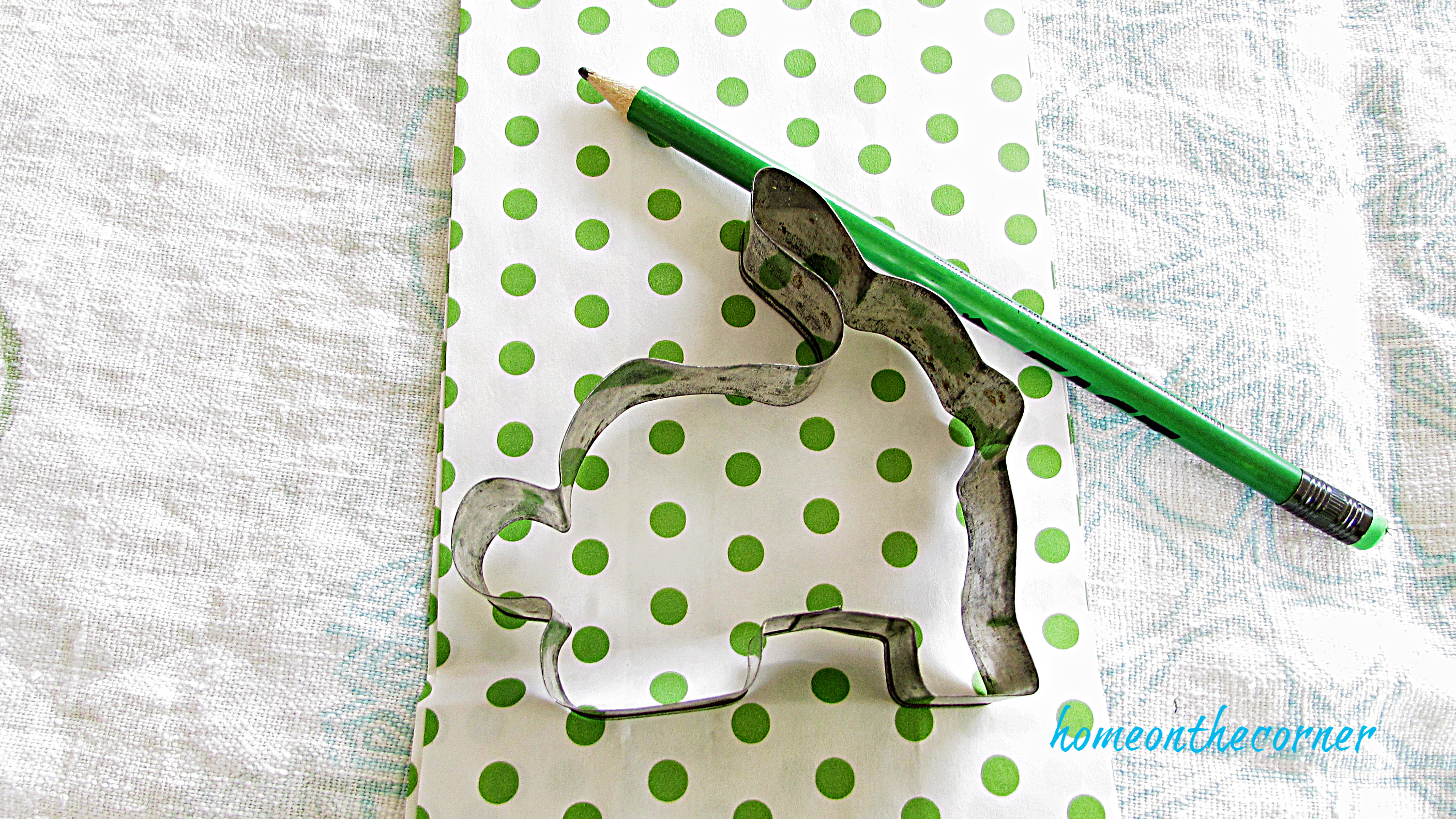 Polka Dot Easter Bag bunny cookie cutter