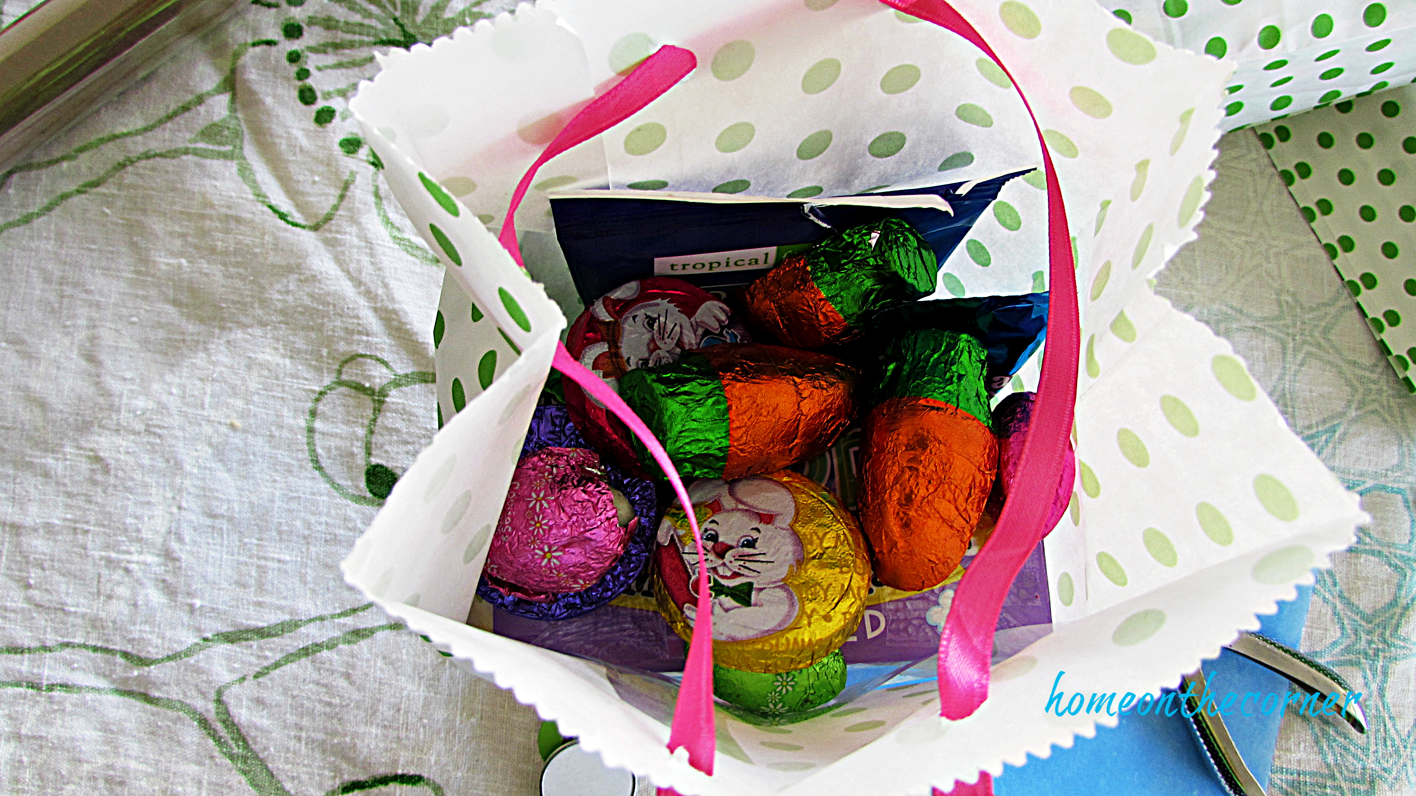 Polka Dot Easter Bag Ribbon Candy