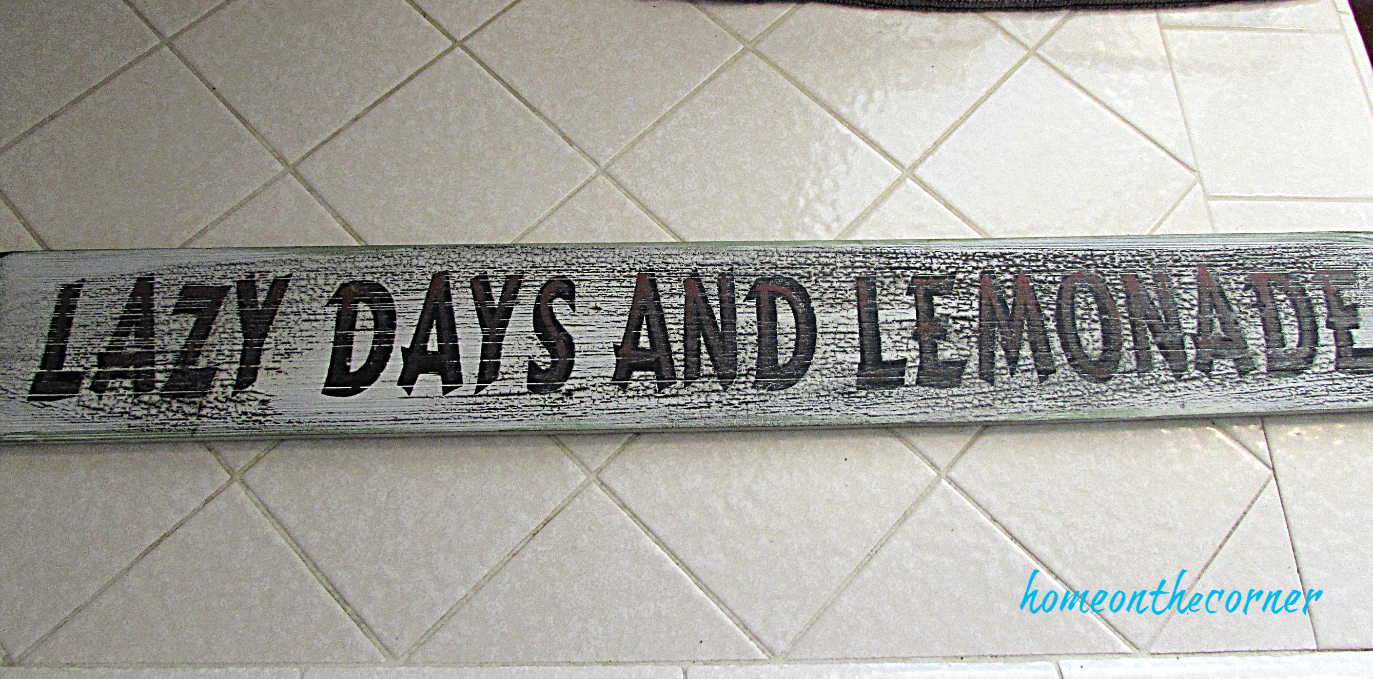 lazy days and lemonade wooden sign