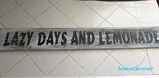 lazy days and lemonade wooden sign