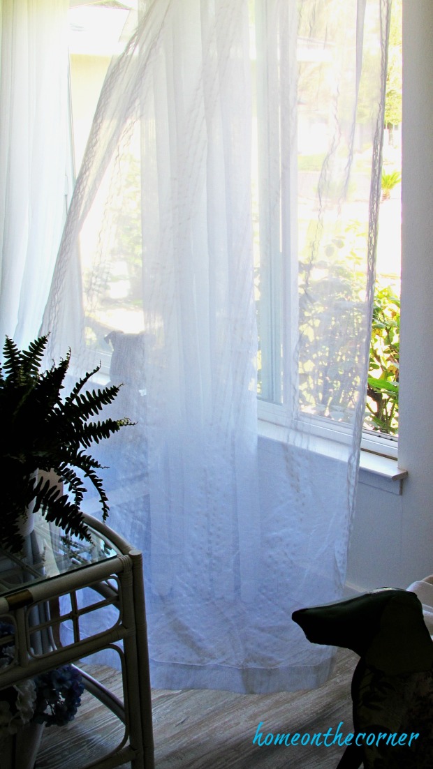 new living room white sheer curtains