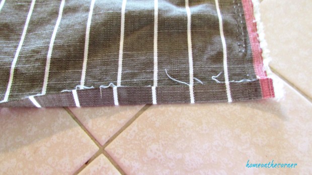 rv cushion makeover hem