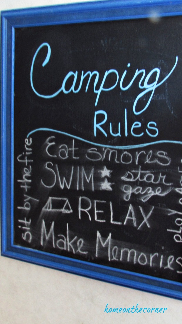 rv makeover camping rules chalkboard