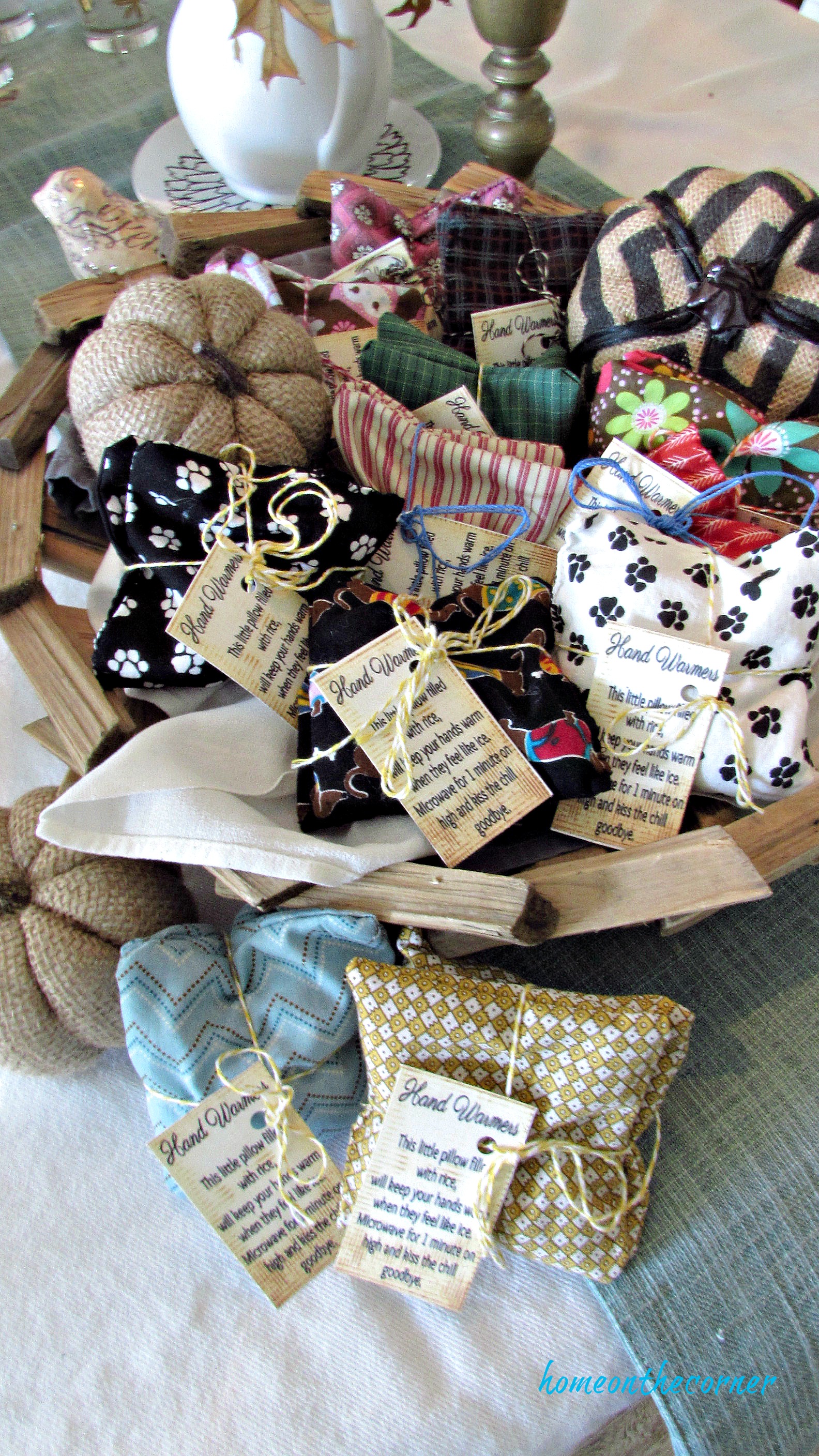 hand warmers in a basket