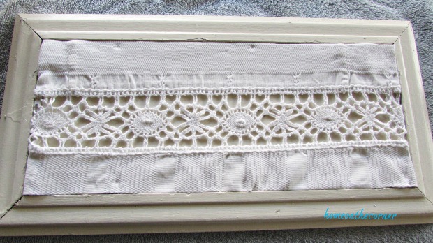 advent calendar white lace in frame