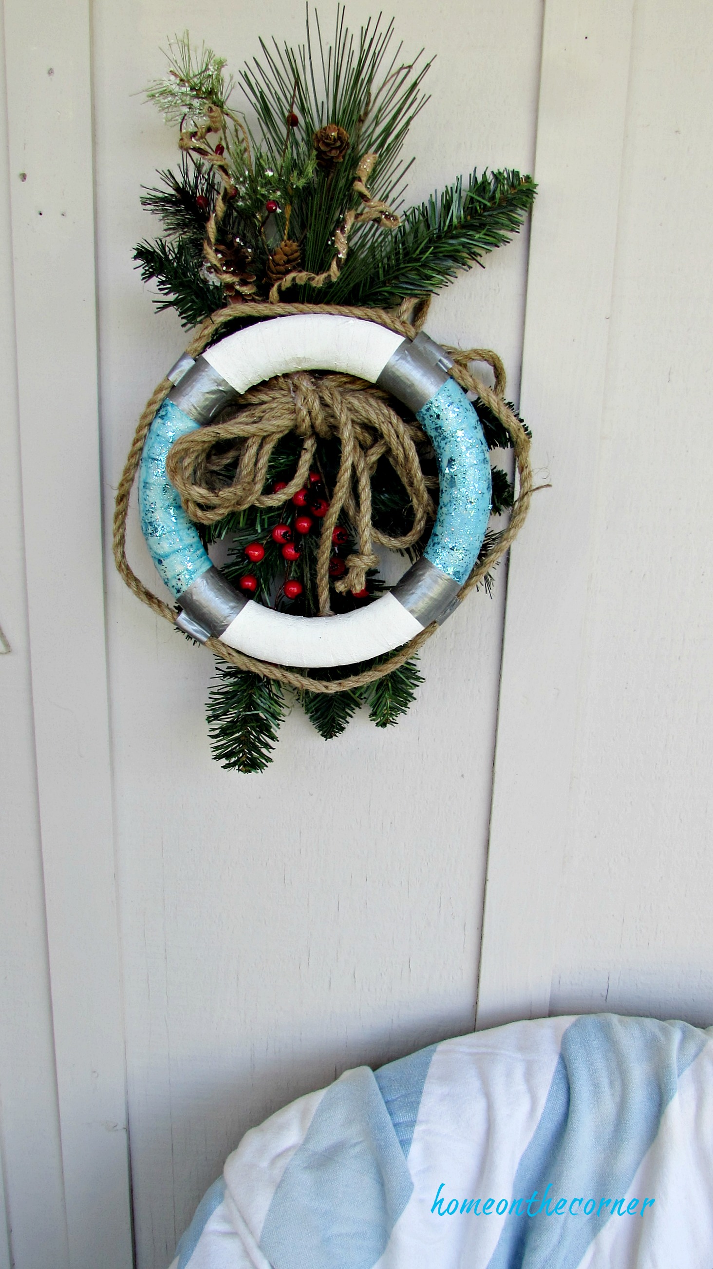 christmas wreath life ring buoy