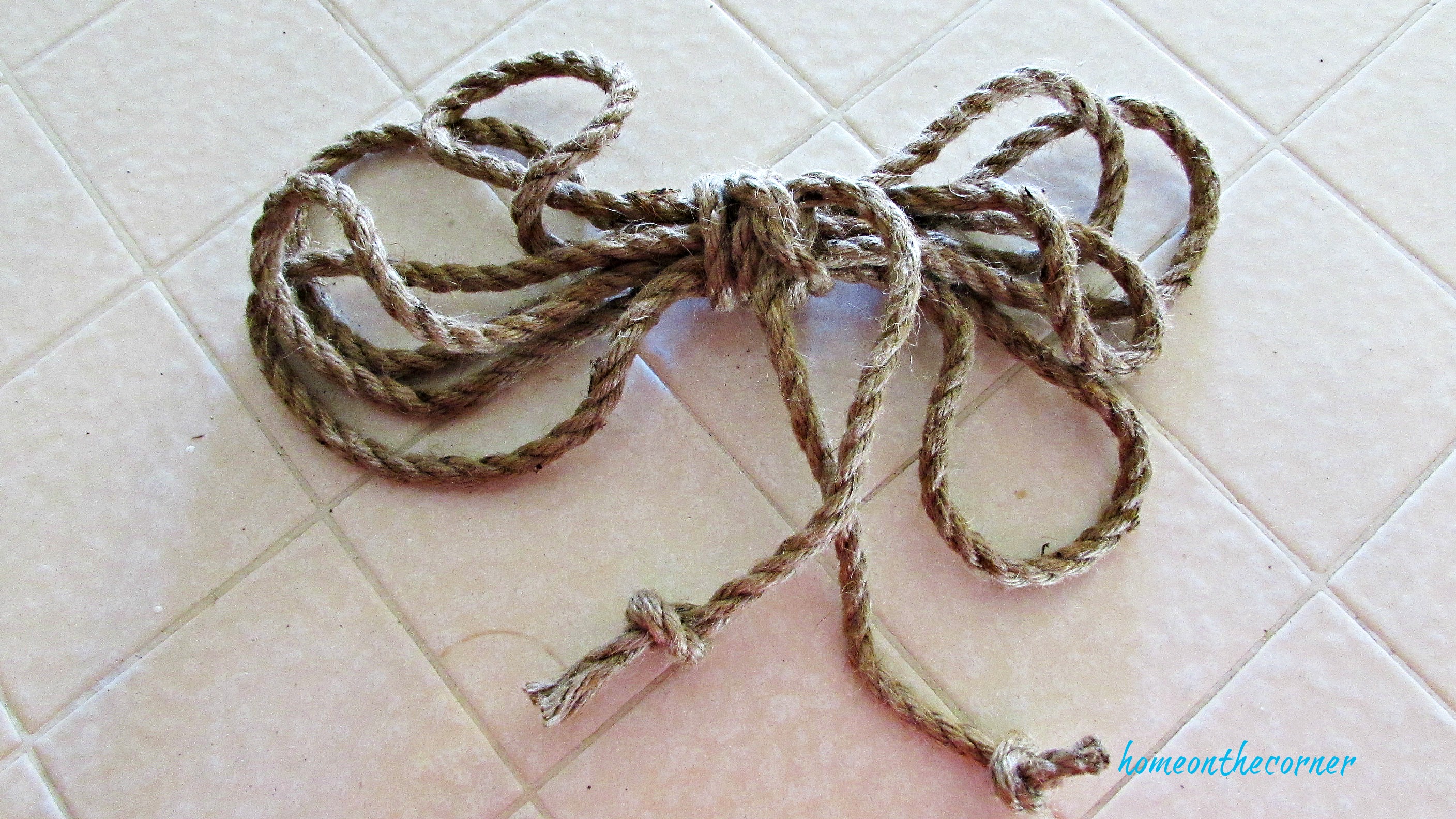 christmas wreath nautical rope bow