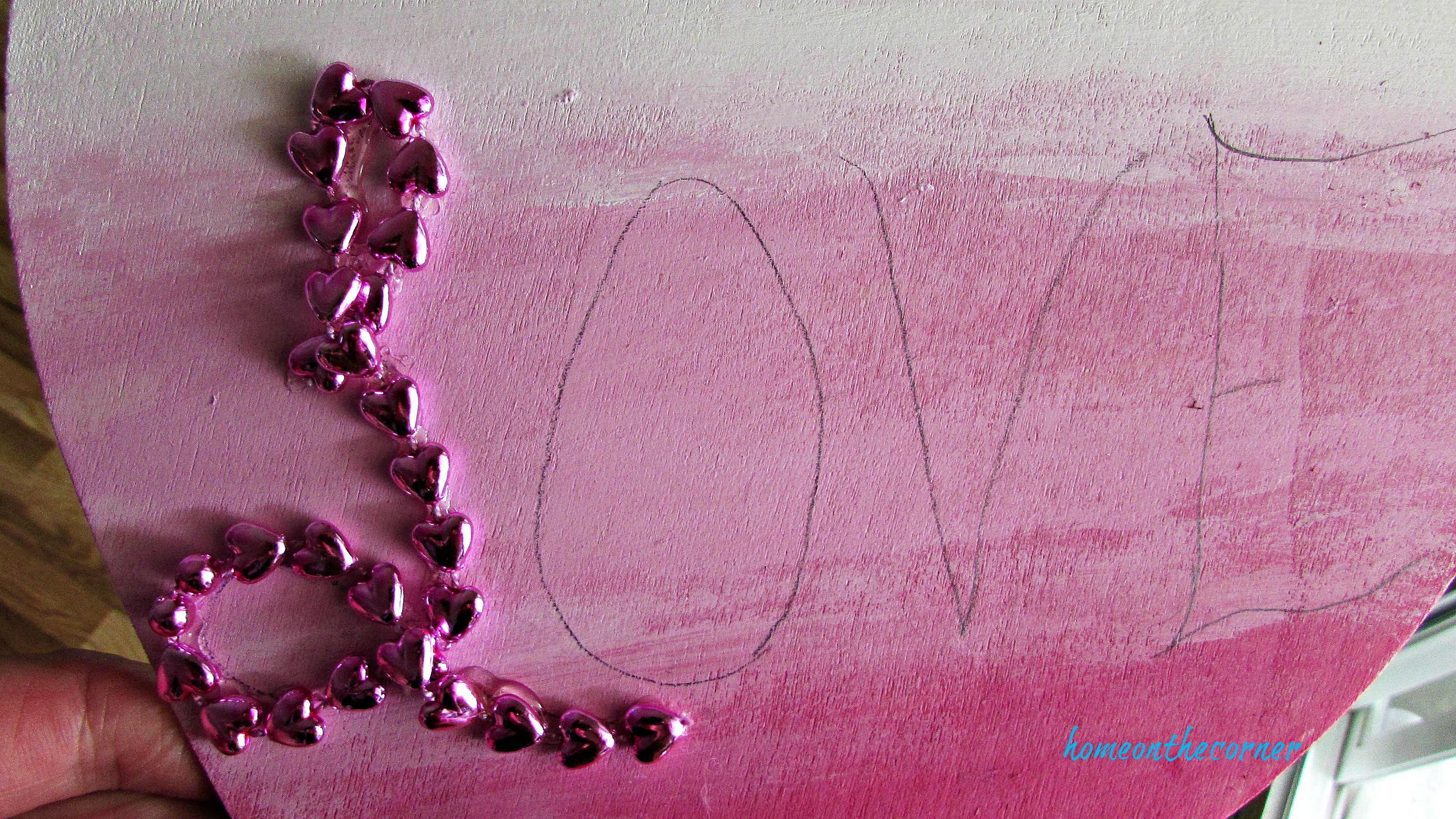 wooden heart beads love