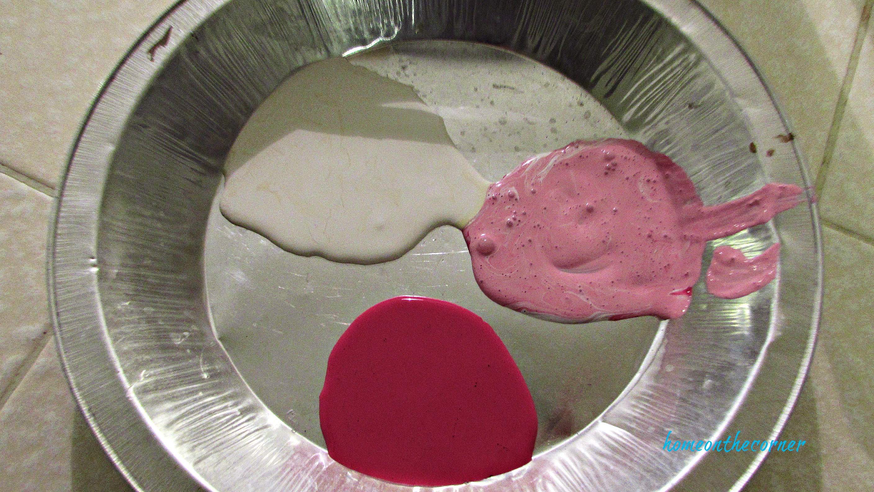 wooden painted heart pink paints