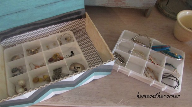 cigar box organized earrings